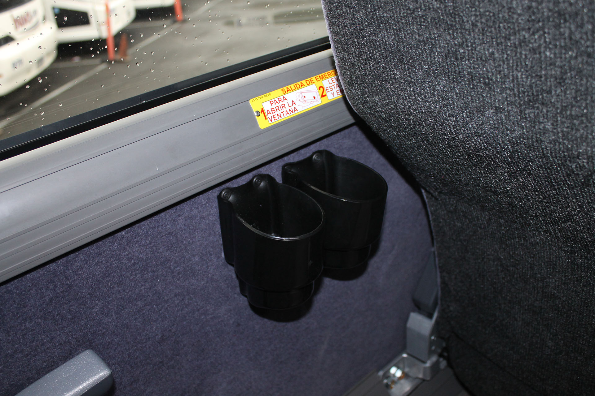 Cup holders on bus