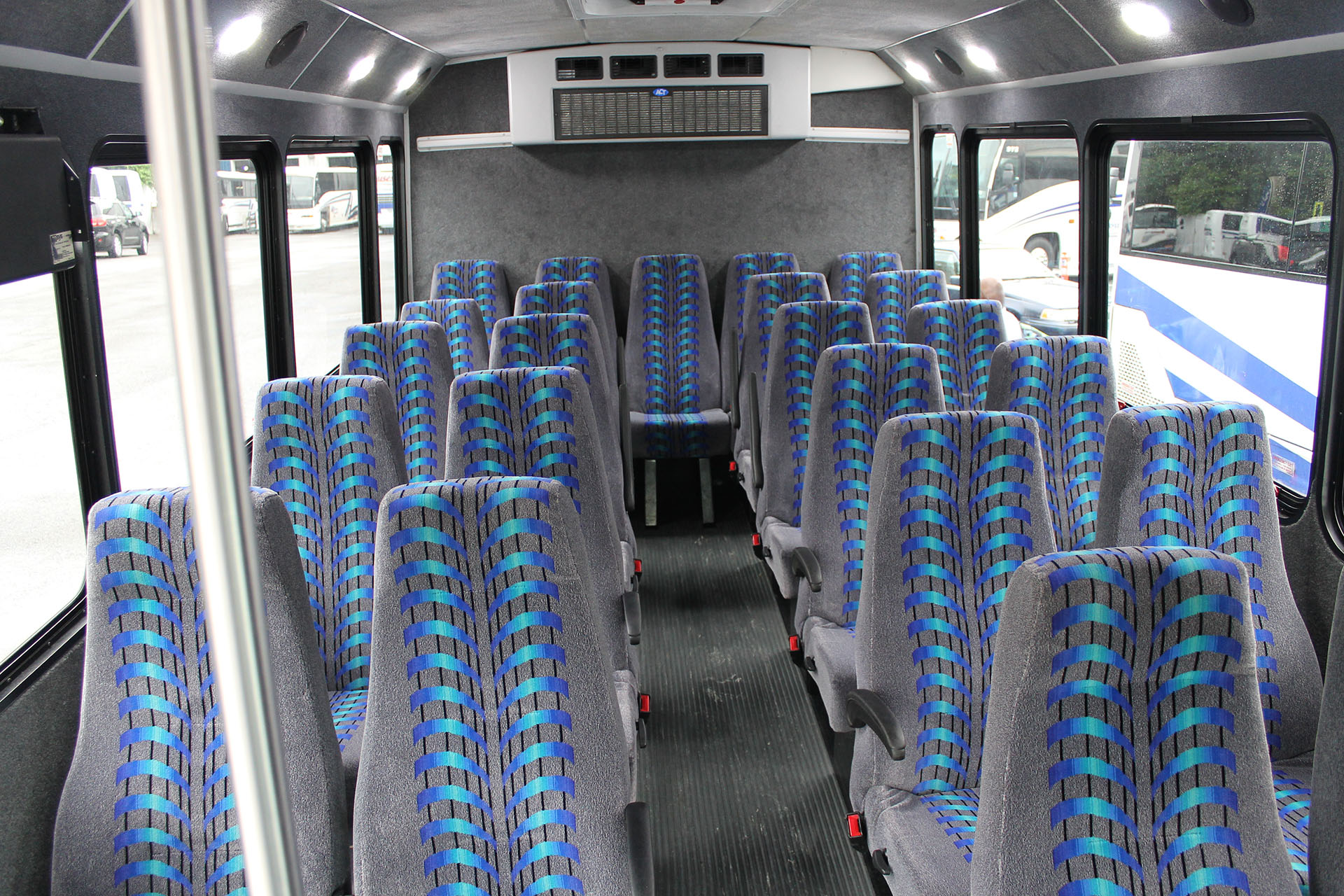 Seating inside a passenger bus
